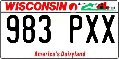 WI license plate 983PXX