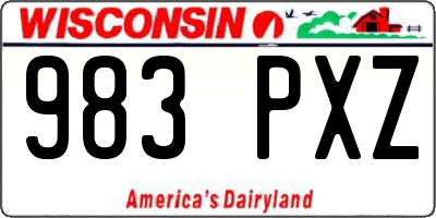 WI license plate 983PXZ