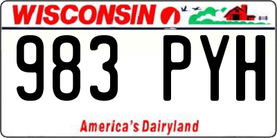 WI license plate 983PYH