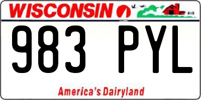 WI license plate 983PYL