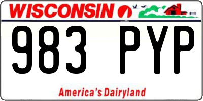 WI license plate 983PYP