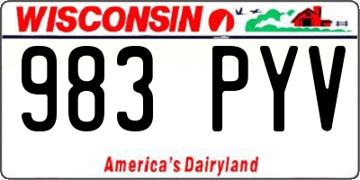 WI license plate 983PYV