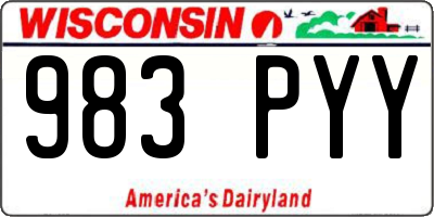 WI license plate 983PYY