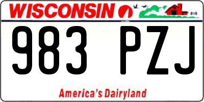 WI license plate 983PZJ