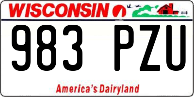 WI license plate 983PZU