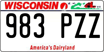 WI license plate 983PZZ