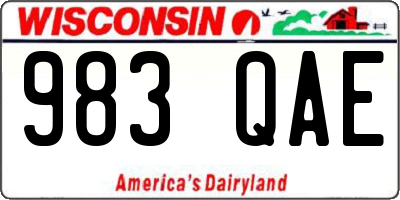 WI license plate 983QAE