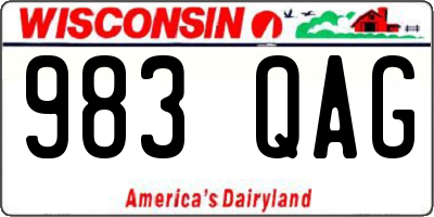 WI license plate 983QAG