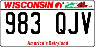 WI license plate 983QJV