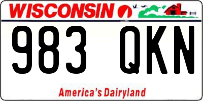 WI license plate 983QKN