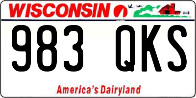 WI license plate 983QKS