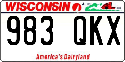 WI license plate 983QKX