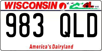WI license plate 983QLD