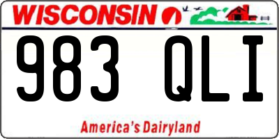 WI license plate 983QLI