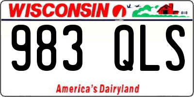 WI license plate 983QLS
