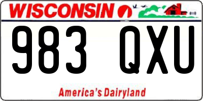 WI license plate 983QXU
