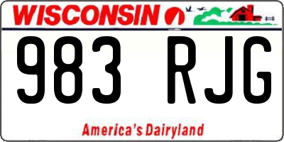 WI license plate 983RJG