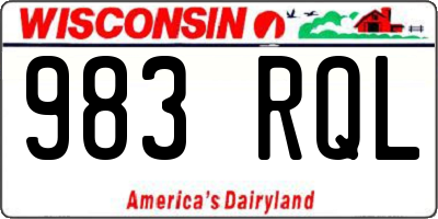 WI license plate 983RQL