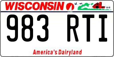 WI license plate 983RTI