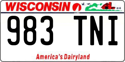 WI license plate 983TNI