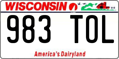 WI license plate 983TOL