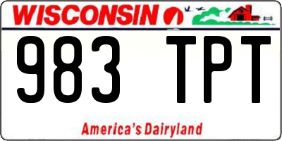 WI license plate 983TPT