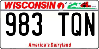 WI license plate 983TQN