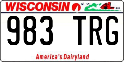 WI license plate 983TRG