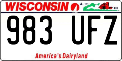 WI license plate 983UFZ