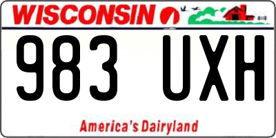 WI license plate 983UXH