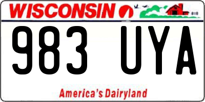 WI license plate 983UYA