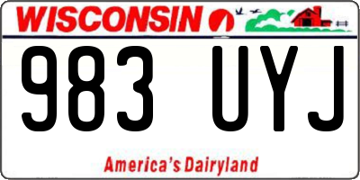 WI license plate 983UYJ