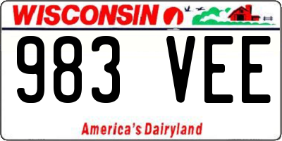WI license plate 983VEE