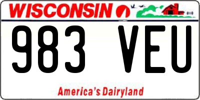 WI license plate 983VEU