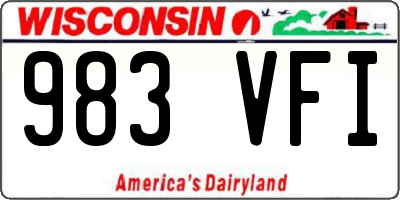 WI license plate 983VFI