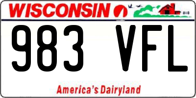 WI license plate 983VFL