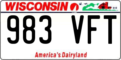 WI license plate 983VFT