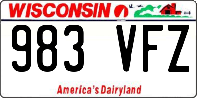 WI license plate 983VFZ