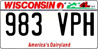 WI license plate 983VPH