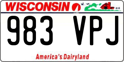 WI license plate 983VPJ