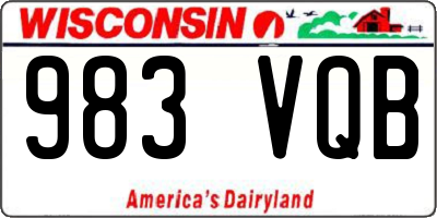 WI license plate 983VQB