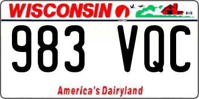 WI license plate 983VQC