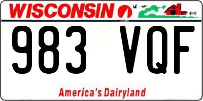 WI license plate 983VQF