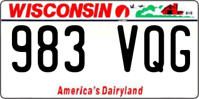 WI license plate 983VQG