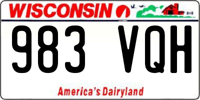 WI license plate 983VQH