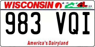 WI license plate 983VQI