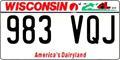 WI license plate 983VQJ