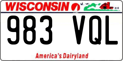 WI license plate 983VQL