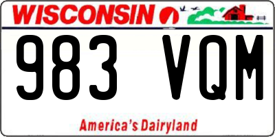 WI license plate 983VQM