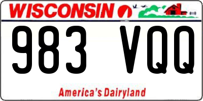 WI license plate 983VQQ